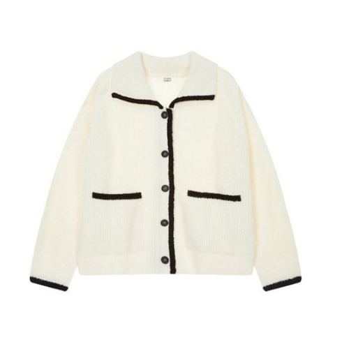 스튜디오톰보이 부클배색포인트가디건 9173451981