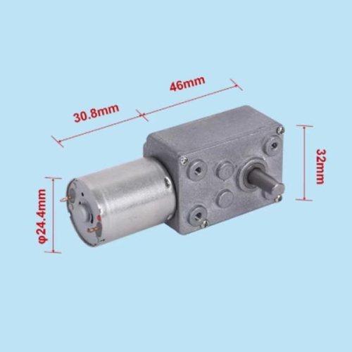 프나틱 기어 감속 모터 웜 리버시블 하이 토크 터보 미니 전기 박스 감속기, DC 12V, 3-160RPM
