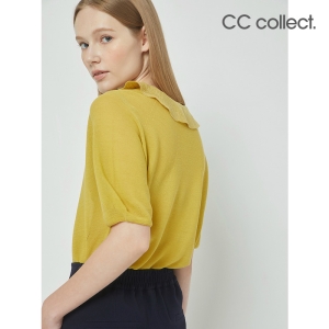 씨씨콜렉트 러플 카라 홀가먼트 니트 탑 YEC213KSK002 380684