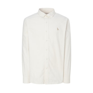 헤지스 크림 버튼다운 면 긴팔캐주얼셔츠 WHSH4D502CR