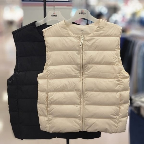 유솔 주니어가볍고 따뜻해 공용 경량 볼패딩 베스트 ULVW25W01