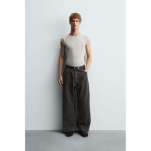 자라 맨즈 TWIST SEAM 릴렉스드 핏 트라우저스 바지 팬츠 다크 그레이 10989413