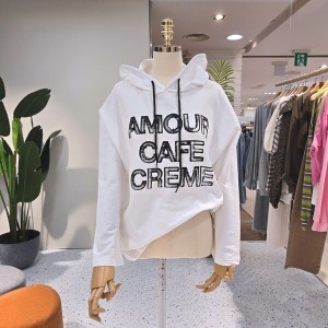 에잇컨셉 카페 레터링 후드 티셔츠 C24J7FTS083