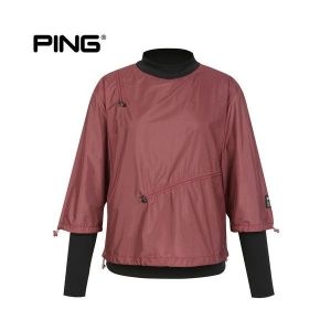 핑  여성 레이어드 스트링 하이넥 점퍼 1420246