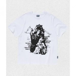 비디오자키 VIDEO JOCKEY 이태원갈때 입는 티셔츠 화이트 VJ24C311WH 1339872