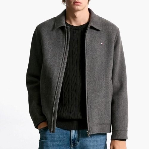 타미힐피거 남성 울 블루종_T12F6WOT708ML1P91