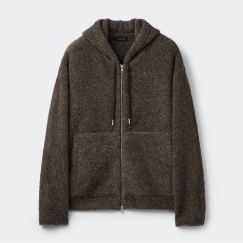 커스텀멜로우 Brown Cloud Hood Zip Cardigan CWWAW25714BRX