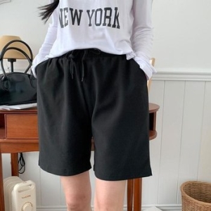 오노마 셀러허브 ONM 여성 바지 케밀 블랙 무지 5부 반바지 41322405