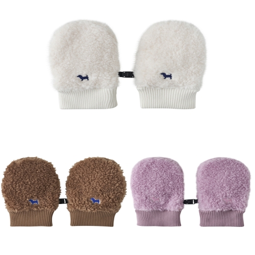 블루독 8-키즈 크림 퍼장갑 기모 벙어리장갑 뽀글이 방한 크리스마스 세 초등 25C1985001