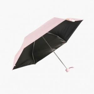핑크 IP64ZH96 UV차단 5단 접이식 수동 암막 우산 겸 양산