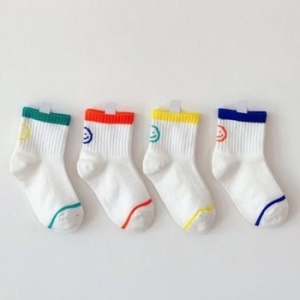 네온  앙상블 캐주얼 스마일 메쉬 필수템 양말 4개 WFIWHG3