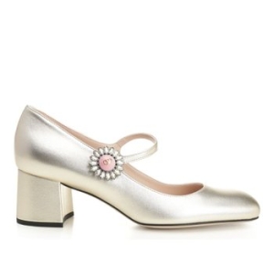발렌티노 메탈릭 데이지 버클 메리 제인 펌프스 7W2S0MC6RKP BZ