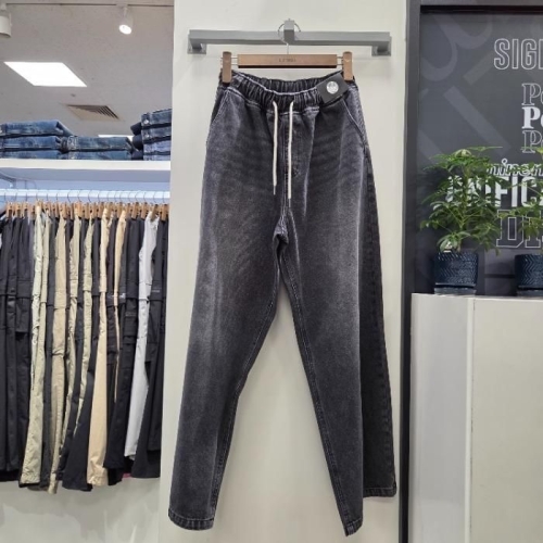 리트머스 HC12 기모밴딩 브러쉬 와이드데님팬츠 기모밴딩 브러쉬 와이드데님팬츠 LP9DU968-076