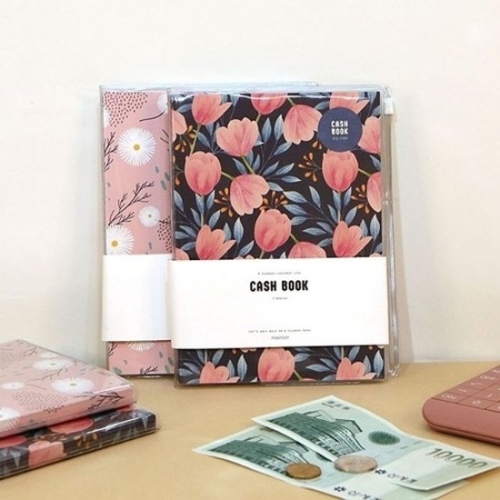 핑크풋 브이와이 VCJ48181 꽃길 지퍼 가계부 파츠 pvc 파우치