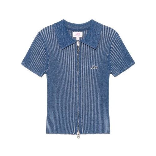 브랜드 리 LEE 우먼 카라 슬림 집업 가디건 블루 238204