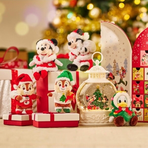 월트디즈니 미키와친구들 크리스마스 산타 미니마우스 플러시 키링 312Q125J089