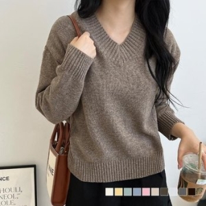 베스 브이넥 루즈핏 캐시울 니트 SD-2208 WFK5NL6