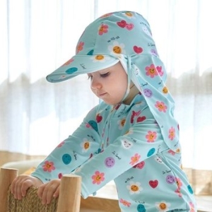 하츠 스마일 플랩캡 민트 썬햇 챙모자 플랩캡 아기모자 WFK4RXU