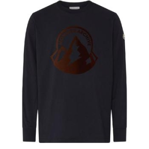 몽클레르 남성 프린트 롱 슬리브 티셔츠 navy MC13QUPQNAV1T1AA00 TP8225