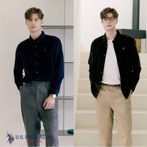 USPA 타미진 남성 TOMMY 심플로고 린넨 셔츠 388862