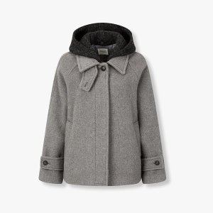 스튜디오톰보이 여성 니트후드 포인트 울 숏코트 9175413993CT