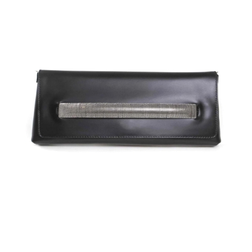 오르치아니 GOSSIP 소프트 클러치 백 인 블랙 해머 레더 B02210CHPPALLADIO B0301809383