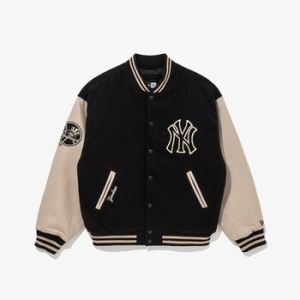 MLB 뉴욕 양키스 패치드 바시티 재킷 블랙 14742026 _E