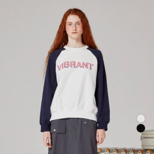 쥬시쥬디 컬러 블록 오버핏 면 맨투맨 JYTS121A