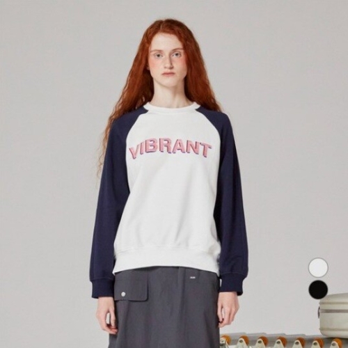 쥬시쥬디  컬러 블록 오버핏 면 맨투맨 JYTS121A