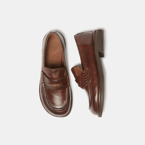 슈콤마보니 여성 빈티지 스티치 로퍼_DG1DA25503BRN