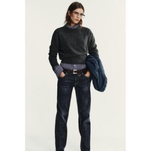 자라 우먼 리브드 니트 스웨터 그레이 말 10975662