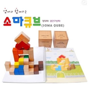 소마 큐브 아이들 도형 놀이 어린이집 교구 세트 유아완구 W5CE14D