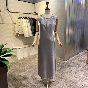 Ab.f.z 새틴 민소매 롱 원피스 AOA1QO01A