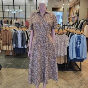 올앤선드리 M 피비프린트OPS 잔꽃프린트 원피스 A5M4O634 BROWN S33475857