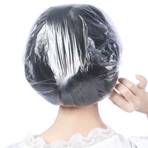 에이치플러스몰 염색 파마 일회용 비닐 위생모 헤어캡 100P RD-1022