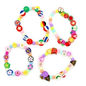 4인용 팔찌만들기 과일 꽃 만국기 동물 택 공예 체험키트 EC107110-4