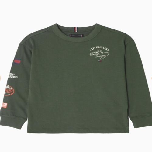 타미힐피거 키즈 T42F7KKO510BT1 캠프 멀티 프린트 티셔츠