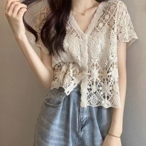 루나 크로셰 빈티지 가디건 WFK4ZKU