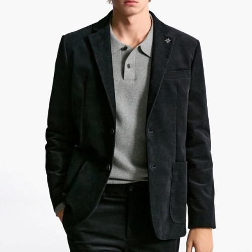 타미힐피거 남성 몰스킨 셋업 블레이저_T12F7WJB793ML1DW5