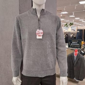 트레몰로 HC09 캐주얼 반집업 니트 겨울 남성 하프집업 융본딩 그레이 5W9 S41517173