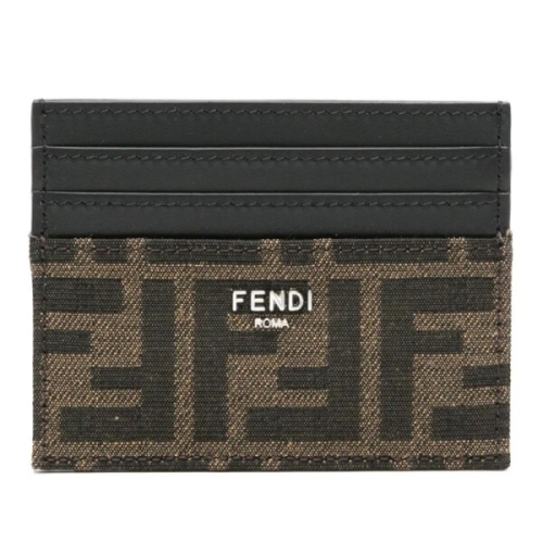 FF 패브릭 카드 홀더 브라운 7M0164ALWK F0L3T