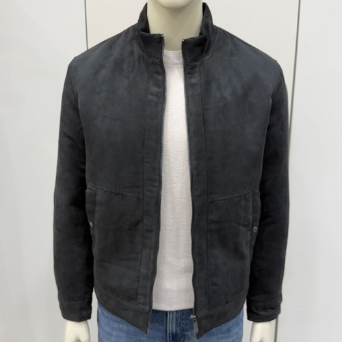 지오지아 남성 하이넥 스웨이드 점퍼_ABF4JP1103DGR