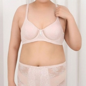 자카드 플라워 와이어 빅사이즈 B컵 몰드 브라 0024sp WFK5ZRX