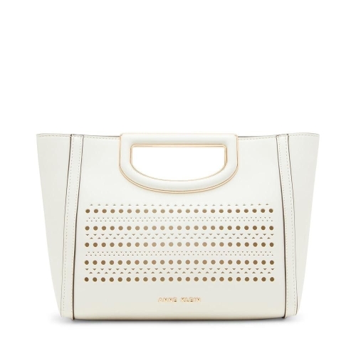 앤클라인 Anne Klein 구멍이 뚫린 컷아웃 핸들 사첼, 앤 화이트, 미디엄 221619