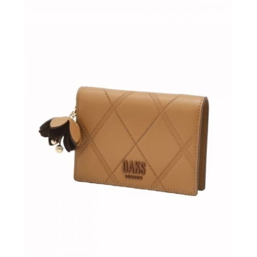 닥스 여성 베이지 소가죽 2단 카드지갑 DCWA5F823I2