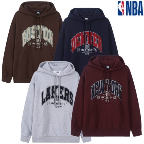 NBA N254TH020P GR 남여공용 기모 후드티 티셔츠 오버핏 루즈핏 추리닝