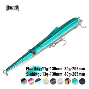 킹덤  낚시 미끼 11g-40g 긴 캐스팅 바늘 연필 싱킹/플로팅 36가지 옵션