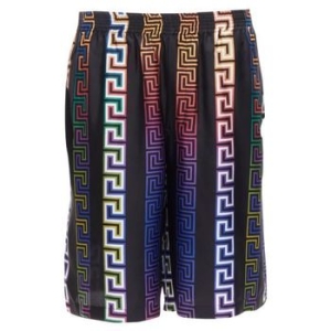 네온 그레카 실크 트윌 반바지 146702485