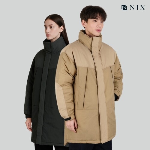 닉스 유니 루즈핏 롱 헤비 덕다운 점퍼FNQWCUH702P 998337