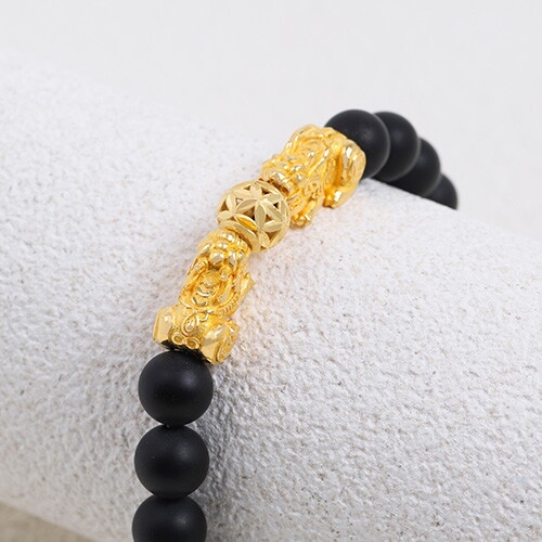 혼골드모아 골드모아 순금 [더블 비휴 컷볼] 팔찌 7.5g